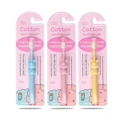 Sikat Gigi Anak / Sikat Gigi Bayi Kartun Kelinci 2-10 Tahun / Mini Soft Cotton Toothbrush