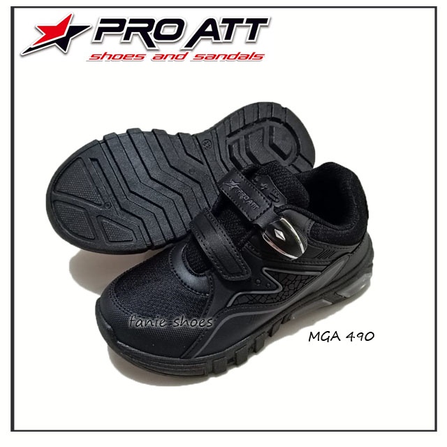 Sepatu Sekolah Pro ATT MGP MGA 28-37 Hitam Magnet Anak Laki