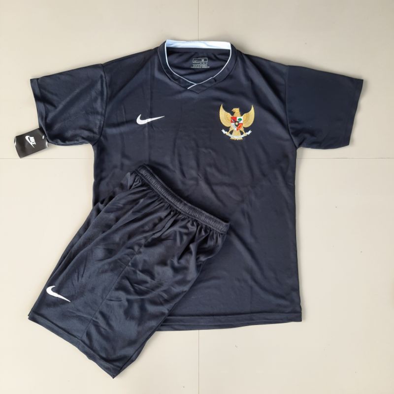 Baju Futsal Jersey Timnas Garuda Indonesia Kaos Setelan Sepak Bola-Timnas Hitam