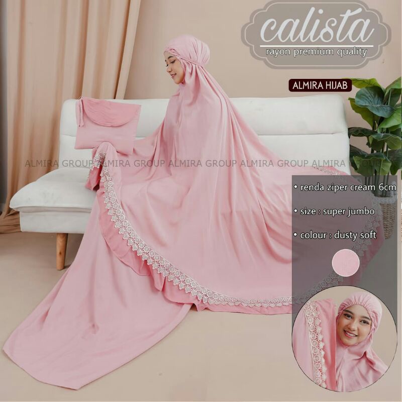 COD | MUKENA CALISTA BY ALMIRA | MUKENA SUPER JUMBO | MUKENA RAYON JUMBO | MUKENA JUMBO BEST SELLER 