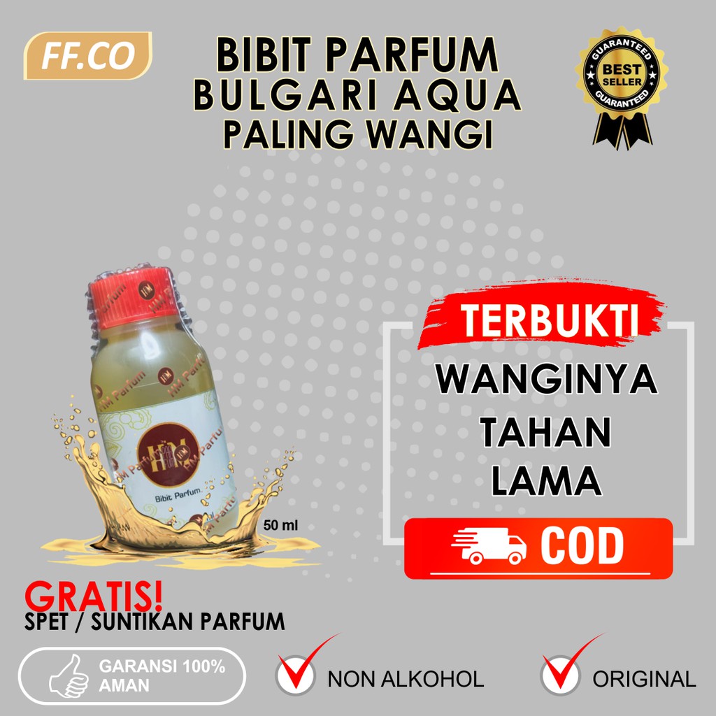 FF.CO Bibit Parfume | Biang HM PARFUM BULGARI AQUA | PARPUM non alkohol isi ulang refill refil