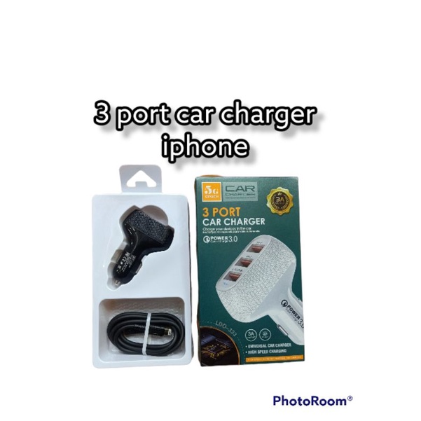 3 PORT CAR CHARGER IPHONE