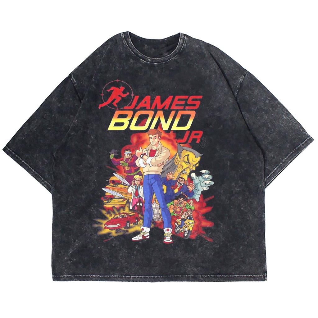 KAOS OVERSIZE JAMES BOND WASHING VINTAGE TEE ( WASHING T-SHIRT )