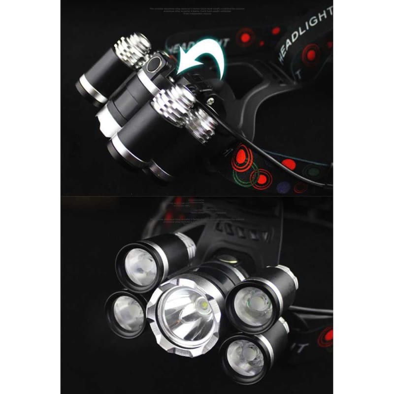 TaffLED Headlamp Light Cree XML T6+4XPE 40000Lumen 18650+Charger BL254