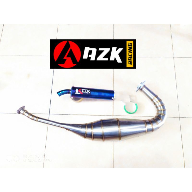 Knalpot Racing KDX Ninja RR / NINJA 150 RR Stainless Blue