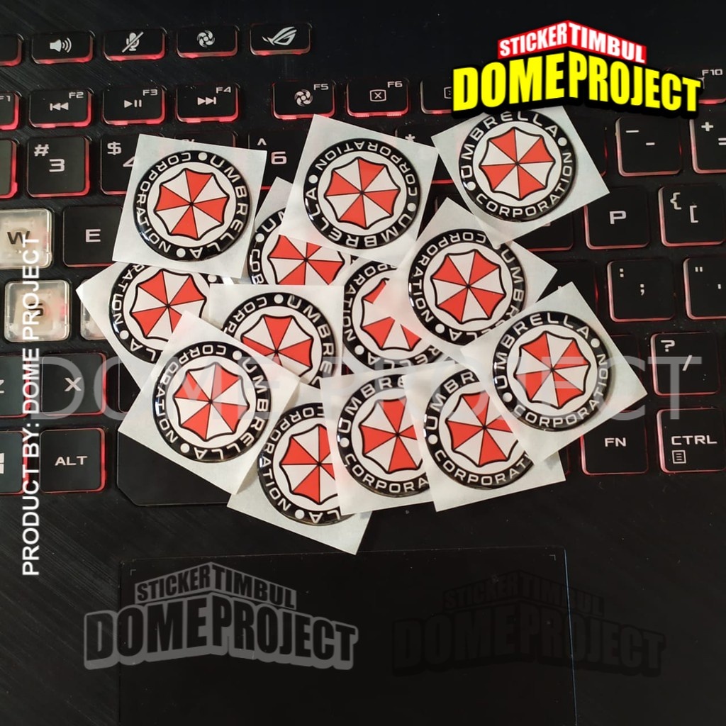 STIKER MOTOR EMBLEM 3D LOGO UMBRELLA CORPS KALIPER REM AKSESORIS YAMAHA HONDA SUZUKI KAWASAKI AESTHETIC KEREN