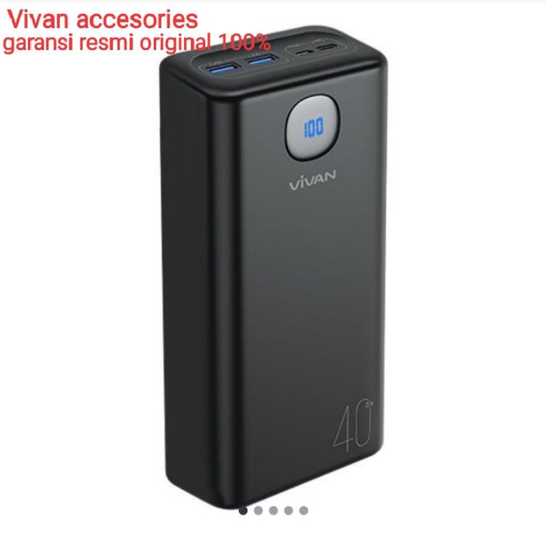 VIVAN VPB-B40  40000MAH 22,5W.TWO WAY Quick Charge Large Display With Type C Data Cable