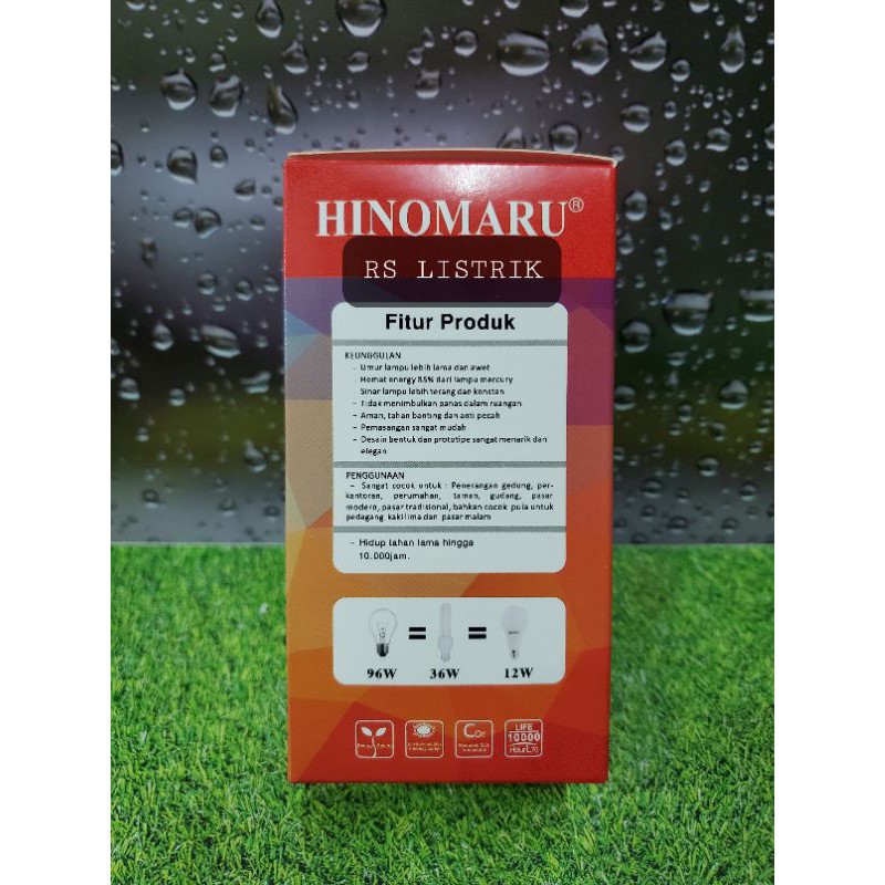 Lampu LED Hinomaru Bulb 12 Watt CAHAYA PUTIH COOL DAYLIGHT 6500K