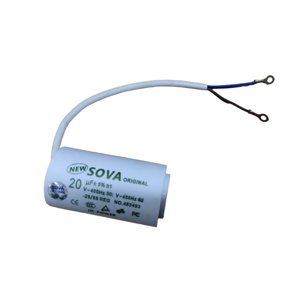 MB-Kapasitor Mesin Pompa Air 20uf 20 uf SOVA Capasitor 450v