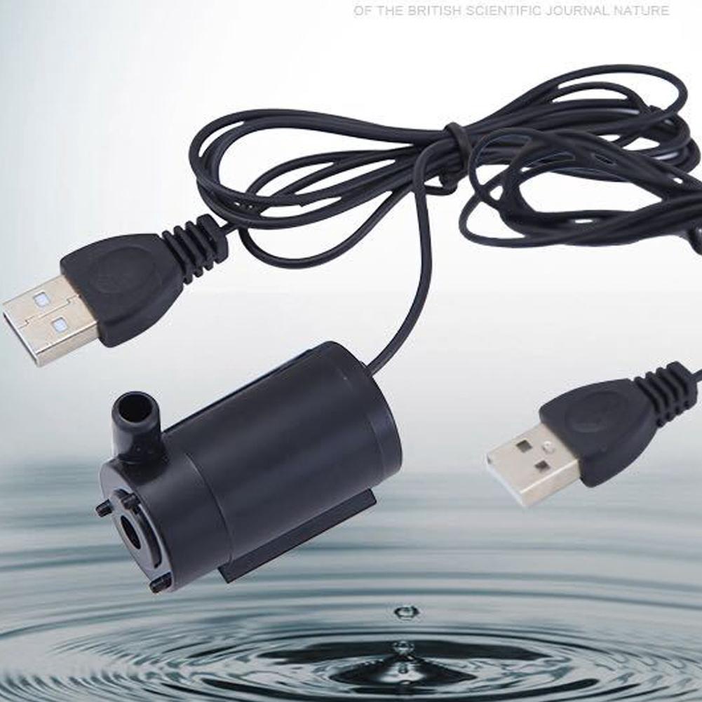 Pompa Air Submersible Mini Warna Hitam Dengan Kabel USB FEFARM