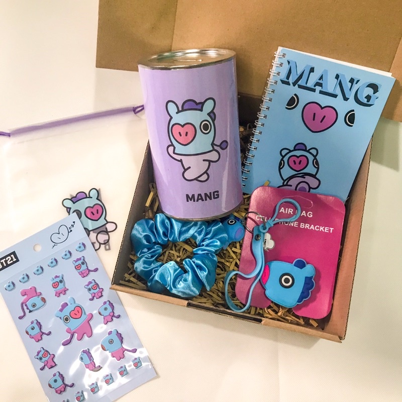 [MANG] GIFT BOX | HAMPERS SET BT21 TOTEBAG LENGKAP FREE POUCH &amp; SCRUNCHIE EDISI MANG KADO CEWEK / KADO PACAR / KADO ANAK / KADO GADUATION