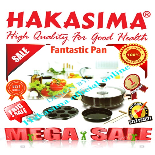 [GARANSI 1THN] HAKASIMA FANTASTIC PAN ALAT MASAK SERBAGUNA PROMO BIG SALE PANCI SET PENGGORENGAN MUL
