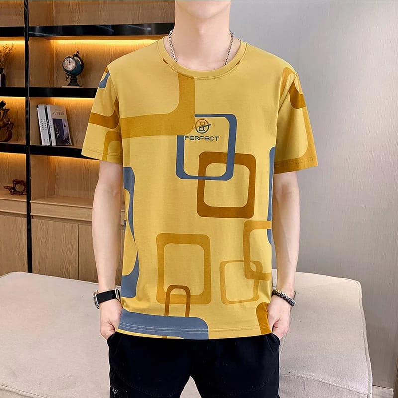 KIYOWO-Baju Kaos Distro Perfect Lengan Pendek Pria