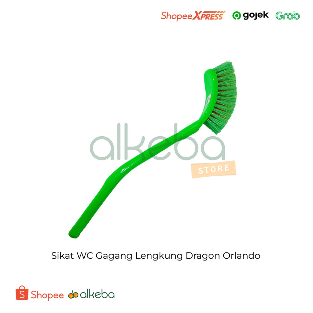 Sikat WC Gagang Lengkung Dragon Orlando / sikat lantai toilet handle