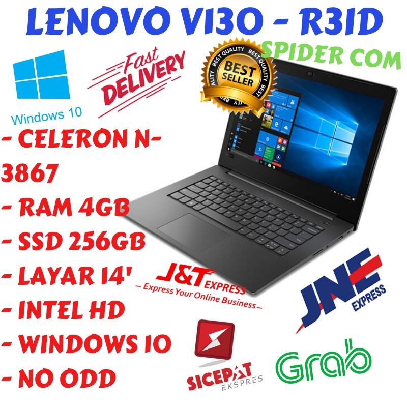 LENOVO V130 - R3ID CELERON N3867 4GB SSD 256GB INTEL HD WINDOWS 10