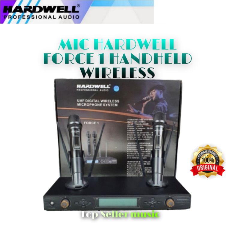 MIC WIRELESS HARDWELL FORCE 1 ORIGINAL WIRELESS PEGANG-PEGANG MIC HARDWELL