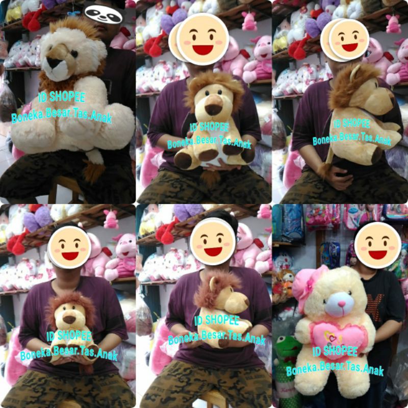 Boneka Singa jumbo duduk sni super empuk