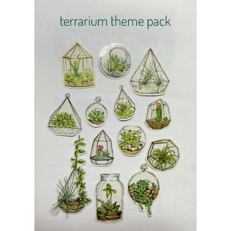 

Terrarium Pack Journal Sticker DIY Deco Aesthetic Stiker Laptop Hp Diary