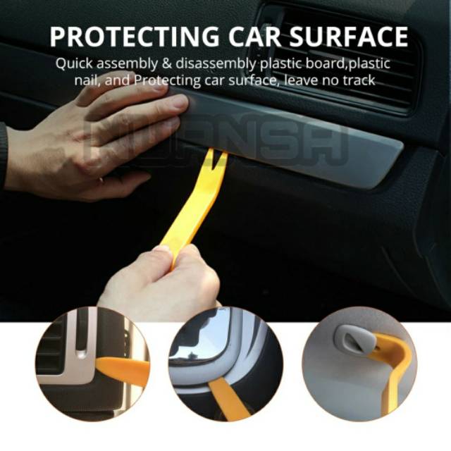 4Pcs Car Tools Auto Repair Alat Pembuka Panel Dashboard Audio Mobil Interior  Panel Remover