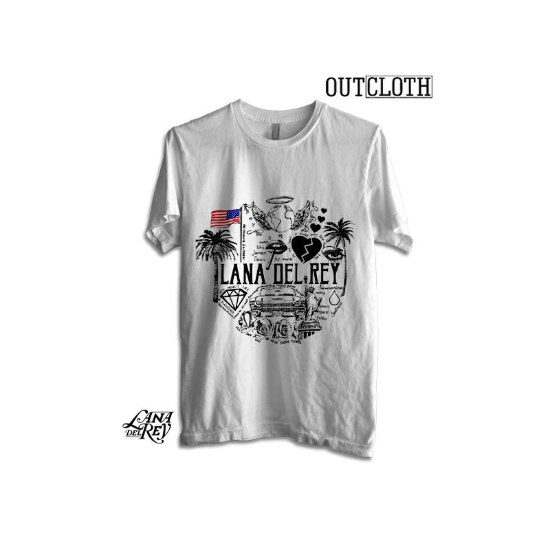 Kaos Vintage Lana Del Rey - Kaos Band Vintage Lana Del Rey Ripoff Tee