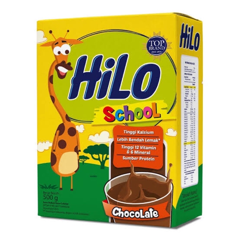 

HI LO SCHOOL SUSU BERKALSIUM TINGGI CHOCOLATE BOX 500gr
