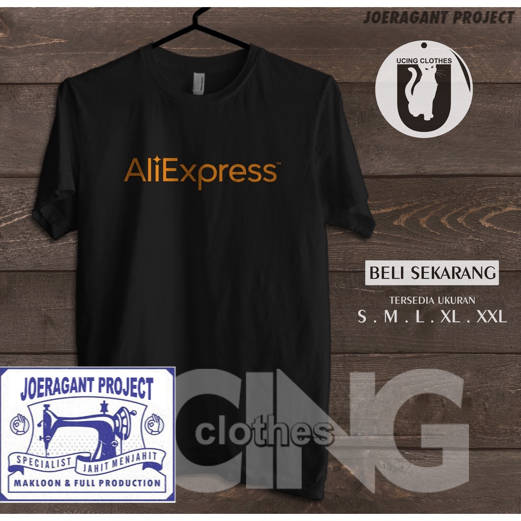 Kaos Baju Ali Express Logo Kaos Perusahaan -JP