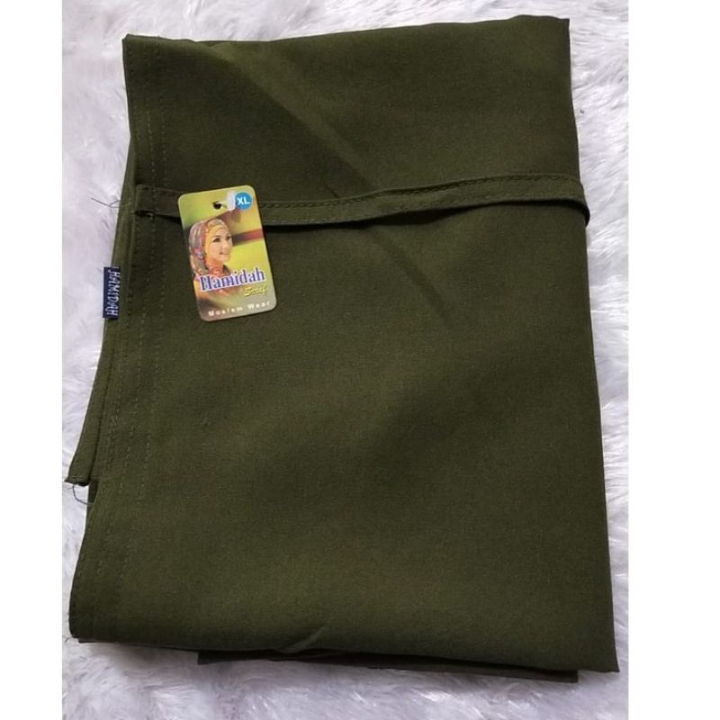 BERGO XXL BAHAN WOLFIS (Bergo Maryam Super Jumbo | Khimar Bergo Wolfis Non Ped)-Army