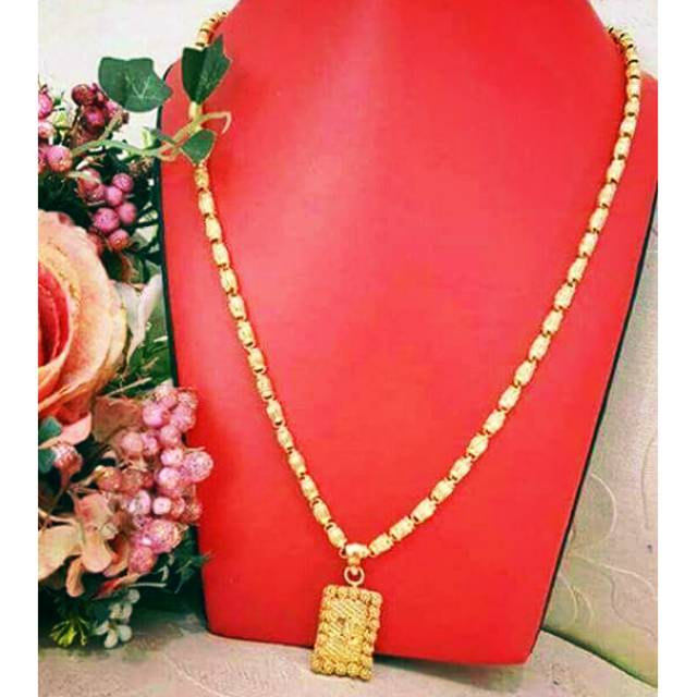 Kalung bambu lapis emas 24k