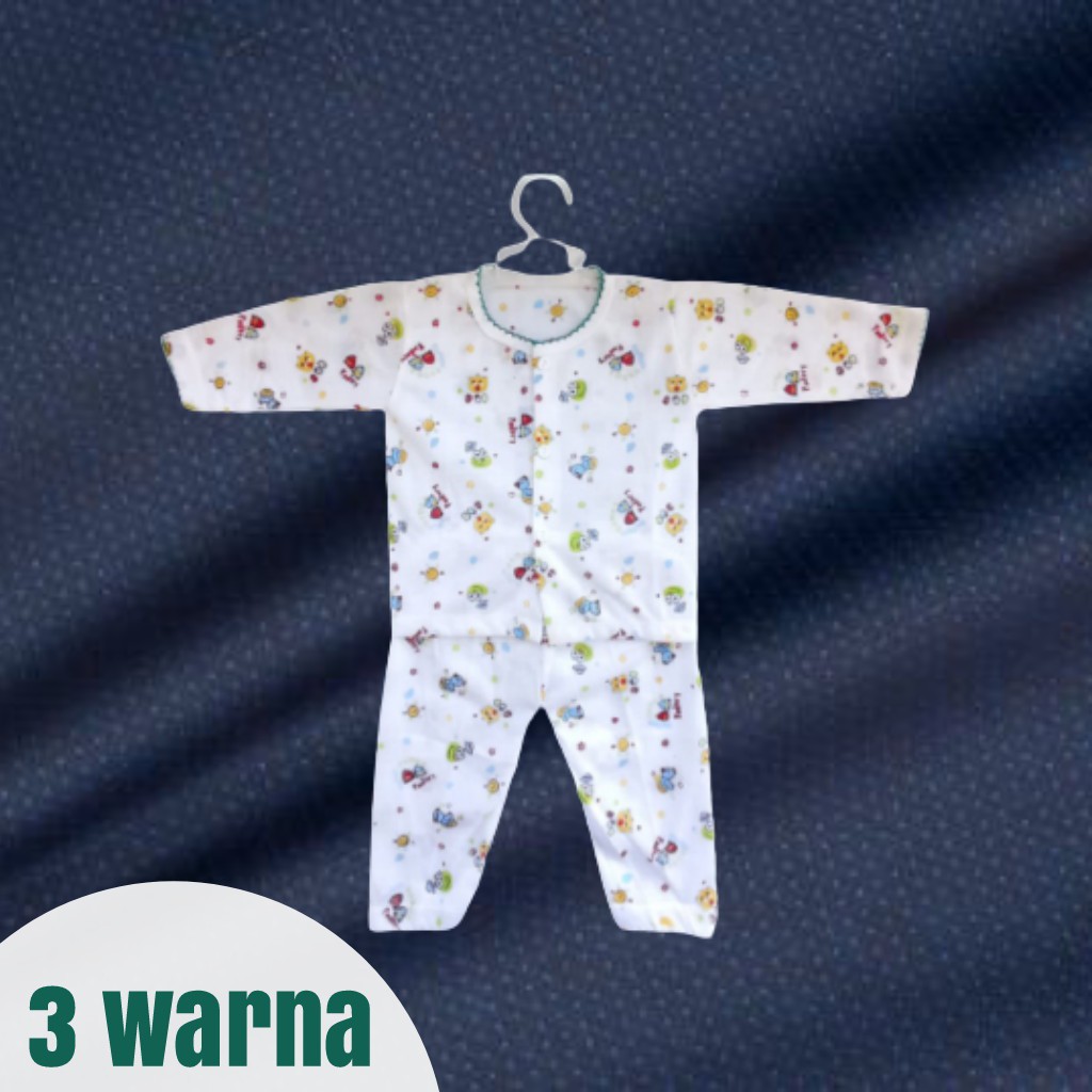 Setelan Baju Tidur Bayi Lengan Panjang Print 0-3 bulan