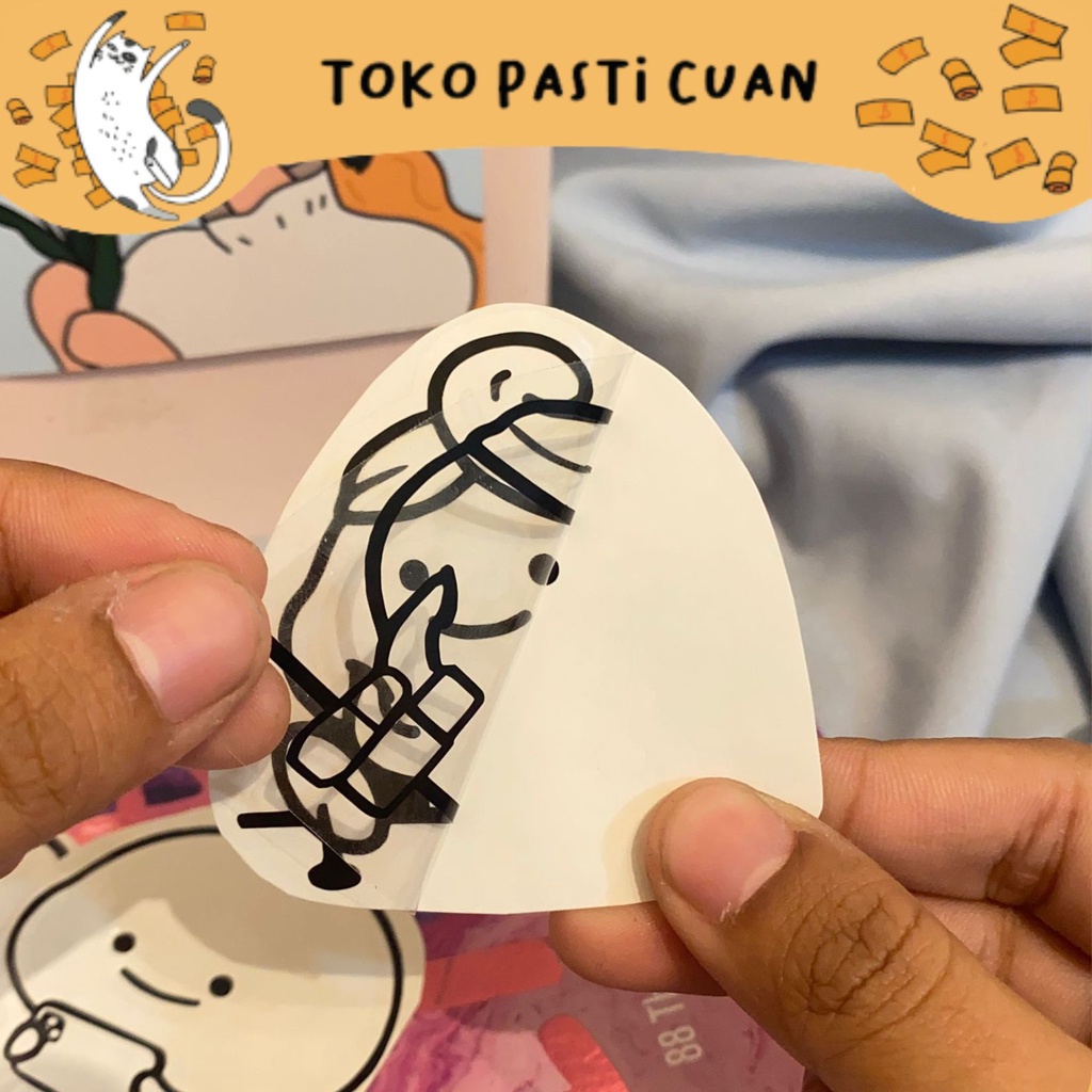 

sticker cutting karakter pentol ukuran 6x8 cm cutting sticker lucu imut kebutuhan anak bisa tempel dikaca dan lainnya