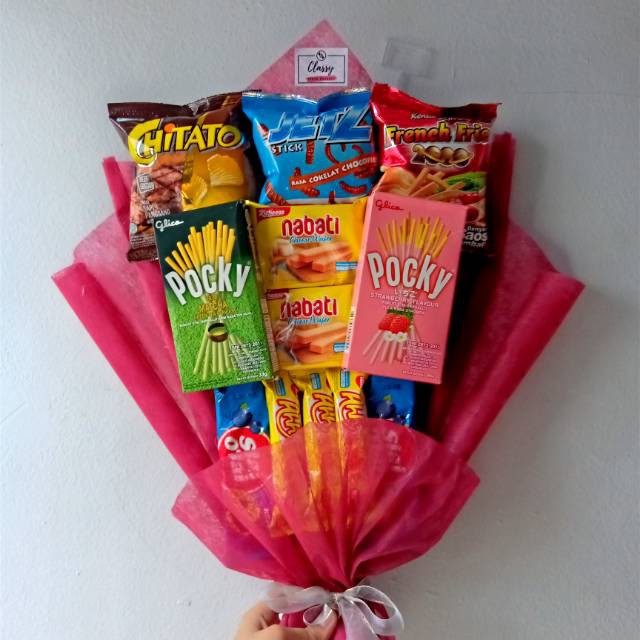 

Snack Bouquet / Bucket Buket Snack / Bunga Wisuda / Buket Graduation