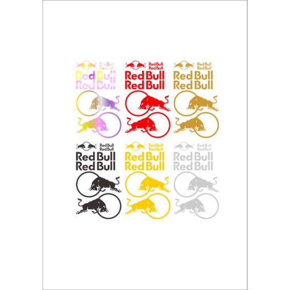 STICKER HELM REDBULL STICKER RED BULL SET CUTTING