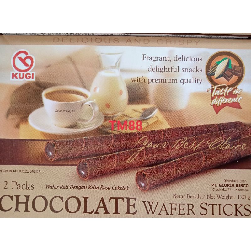 

WAFER ROLL DENGAN KRIM RASA COKELAT/CHOCOLATE WAFER STICKS KUGI