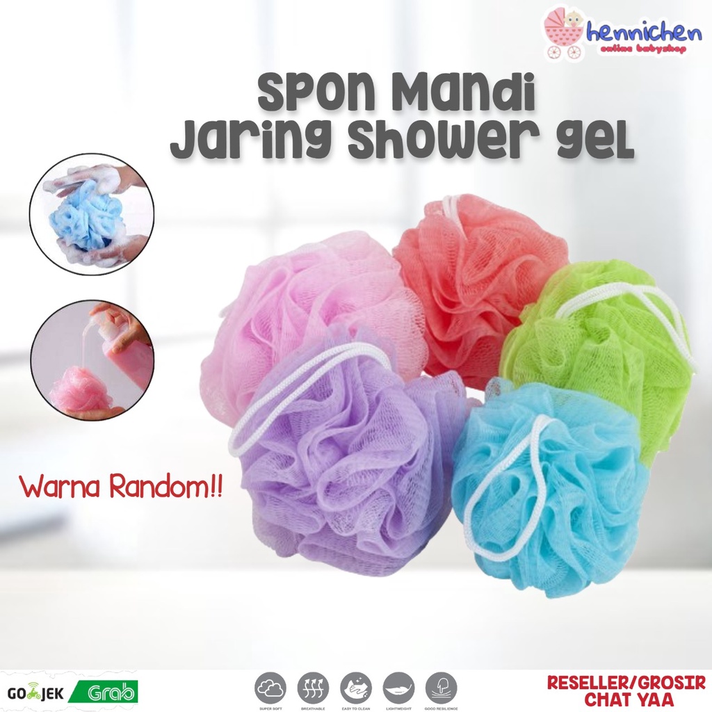 Spon Mandi Jaring Shower gel WARNA RANDOM