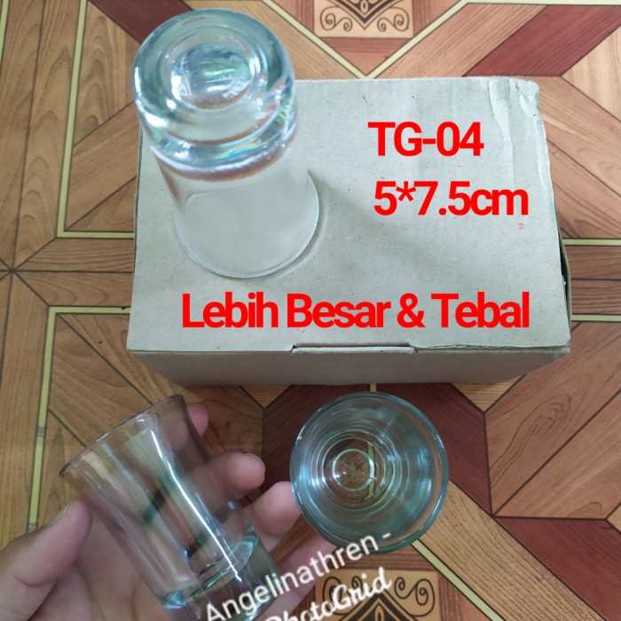 Gelas Loki langsing 04 - Gelas Sloki Kaca - Gelas Mini Kecil Kaca