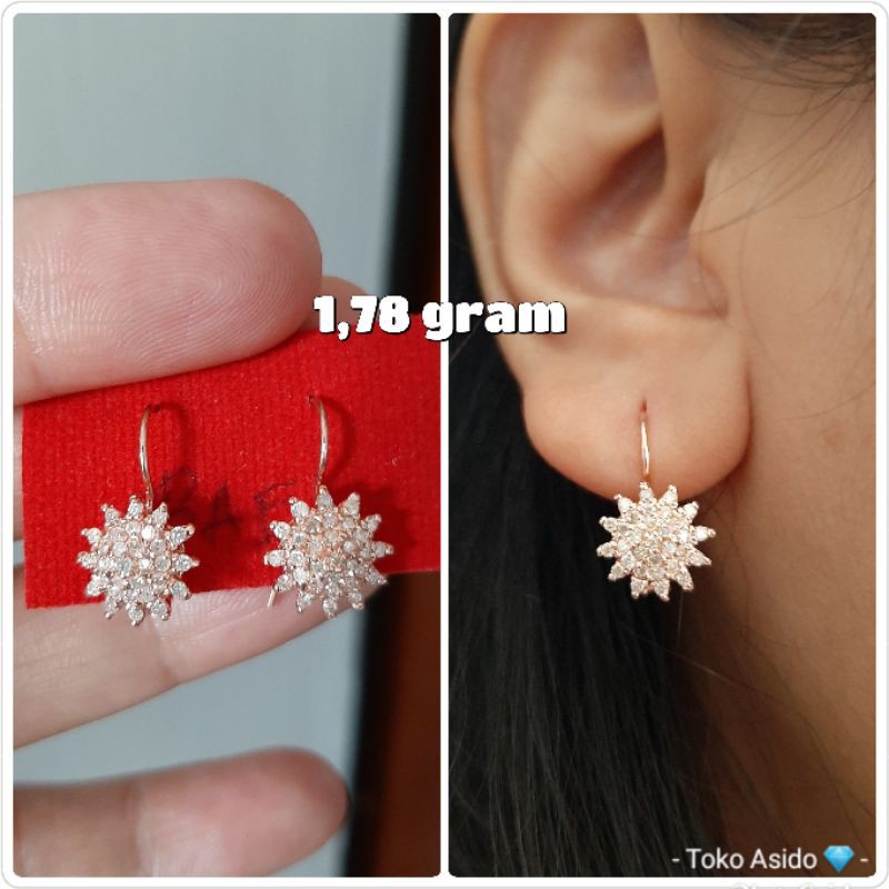 Anting Matahari Gantung - Berlian Medan