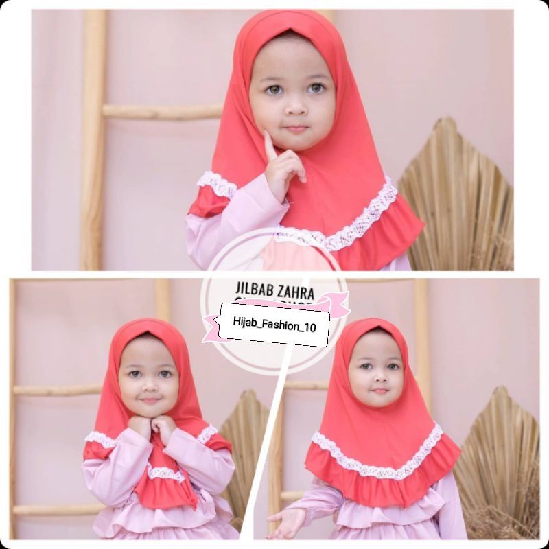 Jilbab Zahra Anak Instan 0-3 Tahun Jersey Ballon Premium |Hijab Bayi Tk Lucu 1-12 Bulan |Kerudung Sekolah Baby Sd 2-6 Perempuan Newborn Lembut Bahan Adem