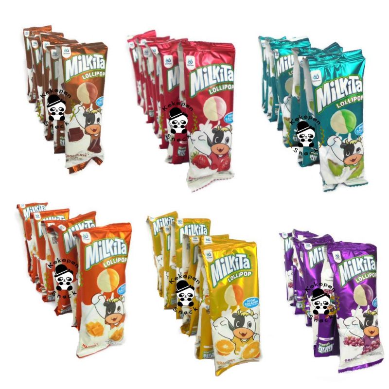 

Permen Susu Milkita Lollipop Renceng isi 12 pcs x 6gr