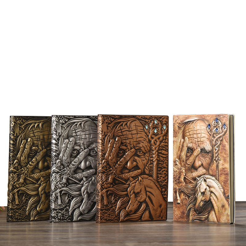 

Ongkir Gratis ya Creative The Magic Embossed A5 Leather Notebook Journal Notepad Travel Diary