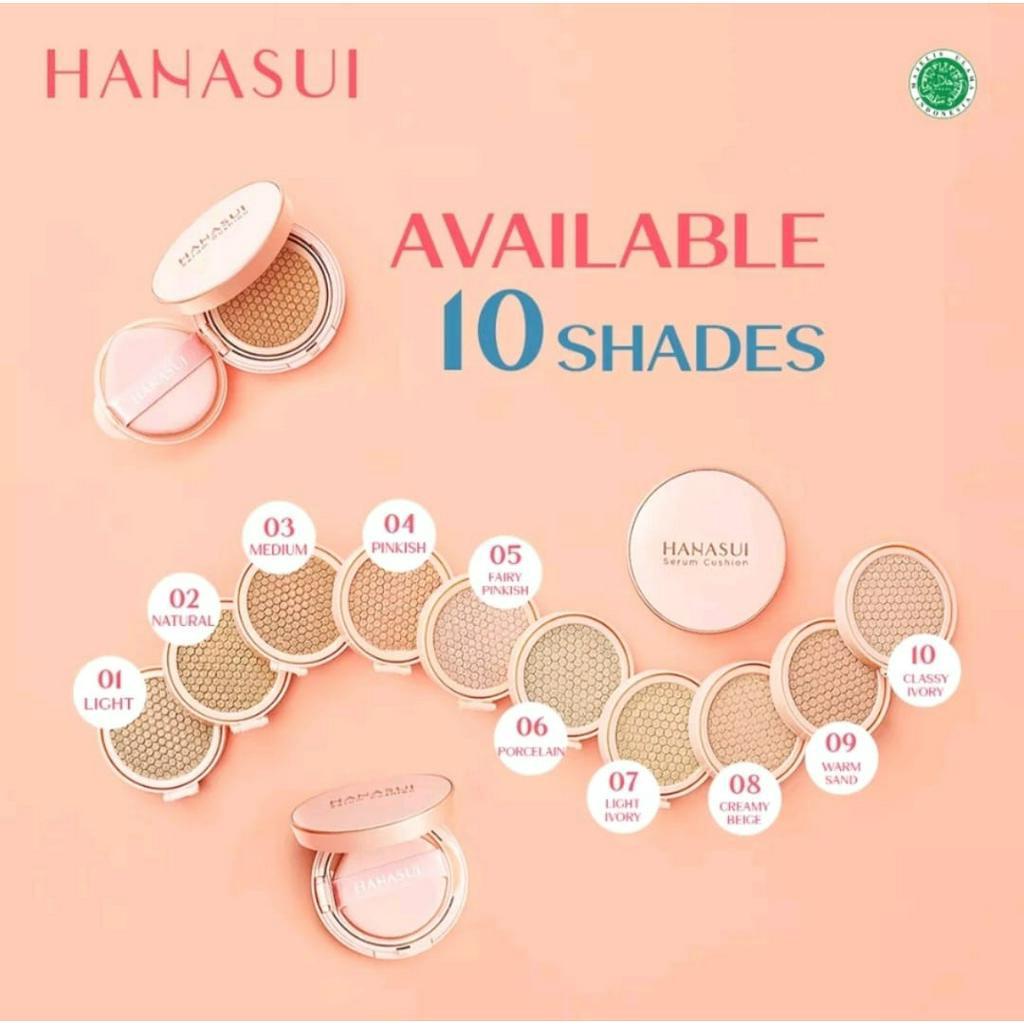 HANASUI SERUM CUSHION|CUSHION HANASUI|HANASUI CUSHION NATURAL LIGHT MEDIUM PINKISH