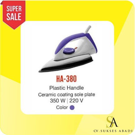 Jual Maspion Setrika Maspion HA 380 HA-380 Iron dry Classic Ceramic