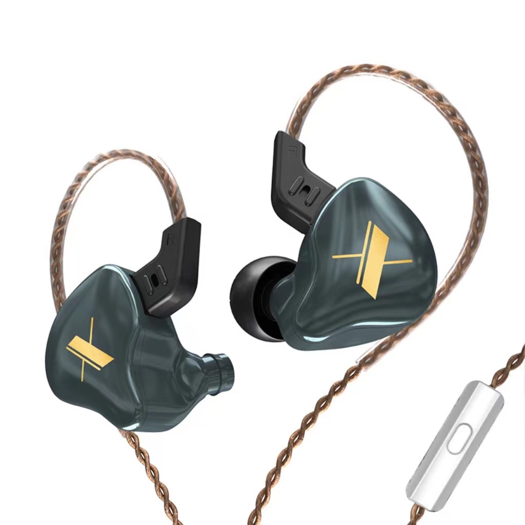 KZ EDX Pro Earphone with Mic Knowledge Zenith Dynamic Driver HIFI Bass In Ear Monitor Original IEM-EDX-Black
