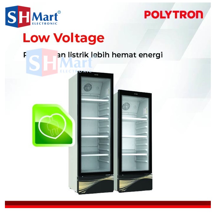 SHOWCASE POLYTRON 4 RAK KAPASITAS 285 LITER SCN237 / SCN-237 / SCN 237 GARANSI RESMI (MEDAN)