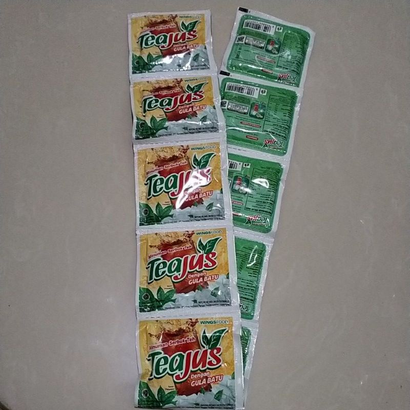 

TEH JUS ISI 10 SACHET ,PER RENTENG