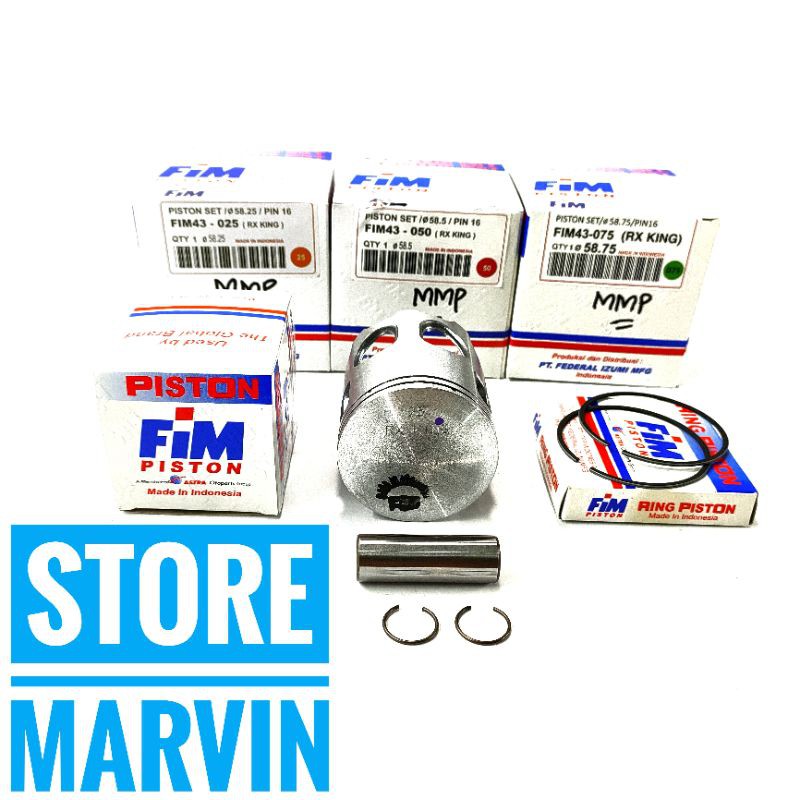 Piston Kit /Ring Seher FiM Yamaha RX king, Original FiM.. Ready Ukrn OS - STD --0,25 --125.-300-2