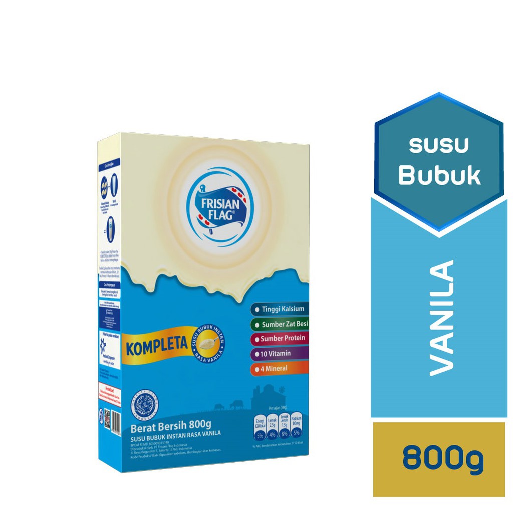 

Frisian Flag Kompleta 800 gr Vanila Susu Bubuk