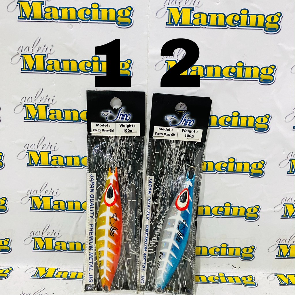 LURE UMPAN METAL JIG SHINO VECTOR BONE GID 100GR