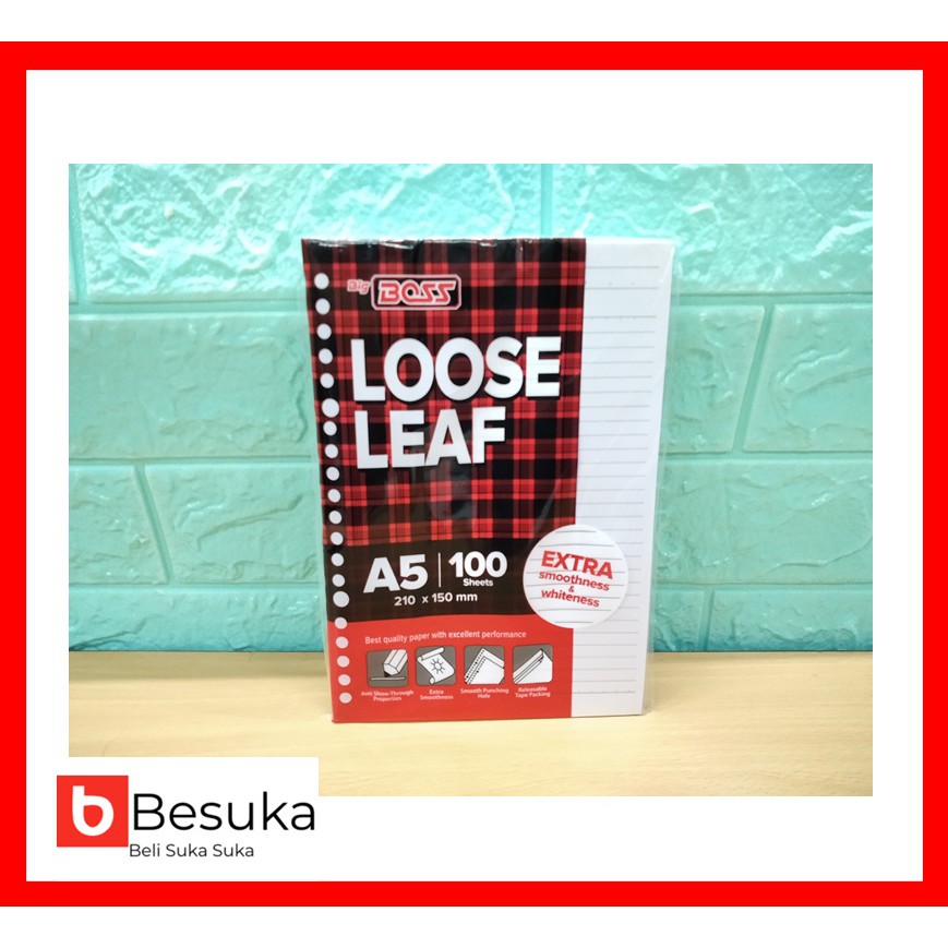 

LOOSE LEAF BIG BOSS A5-100 BERGARIS