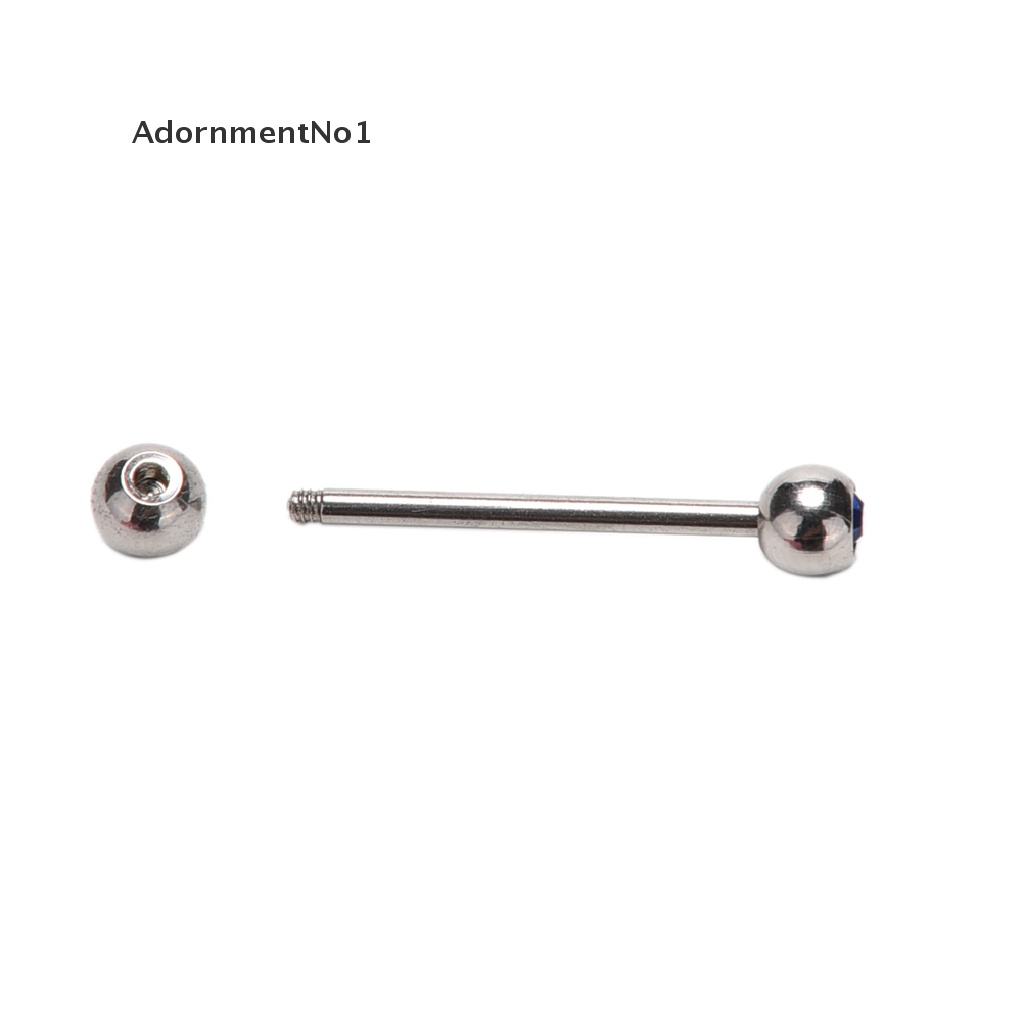 (AdornmentNo1) 5pcs / Lot Anting Tindik Lidah Bentuk Barbel Bahan Stainless Steel