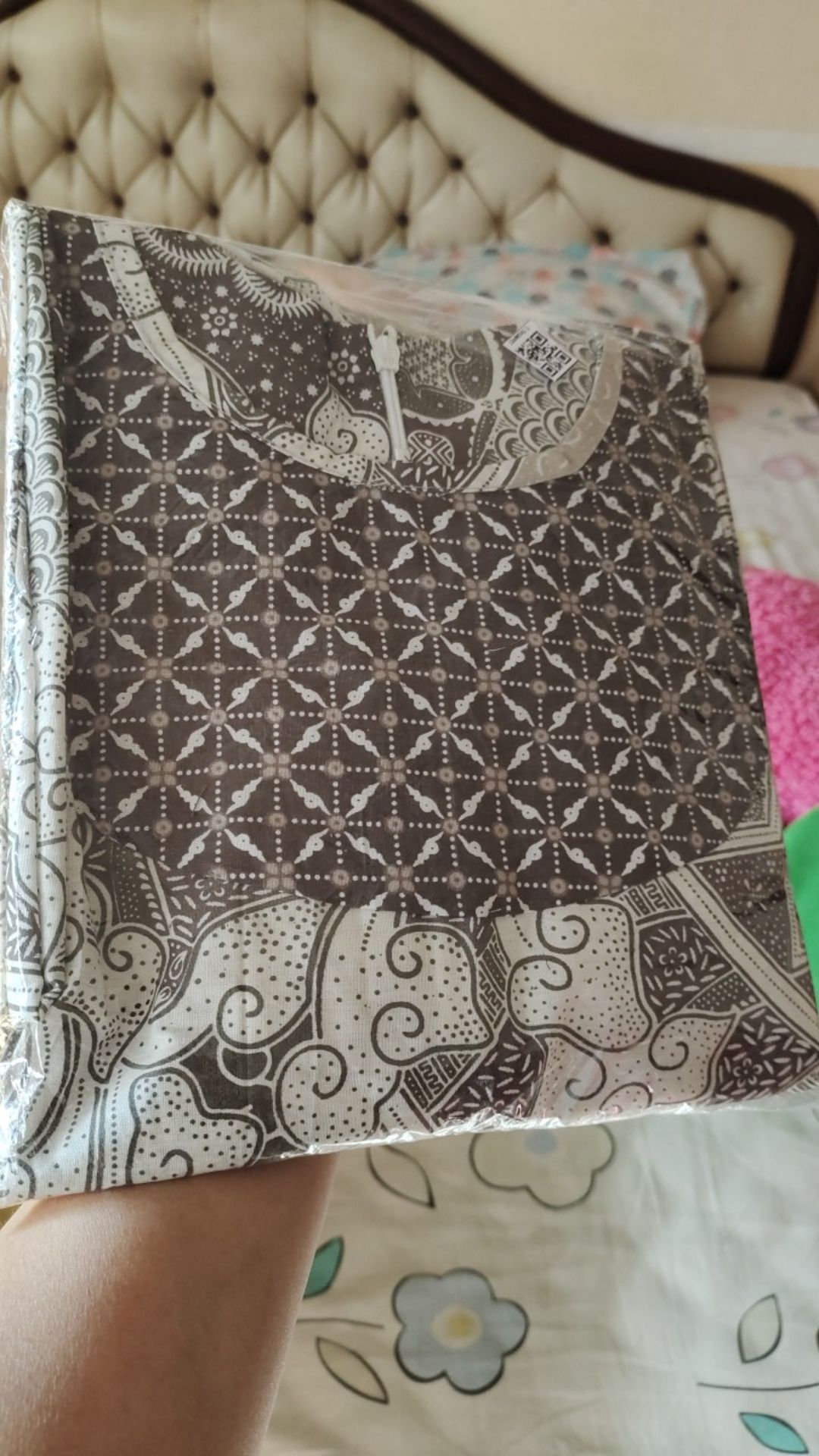 Batik Tunik Wanita Asj Sa Hrb026 Kenongo Pekalongan Sogan Tulis